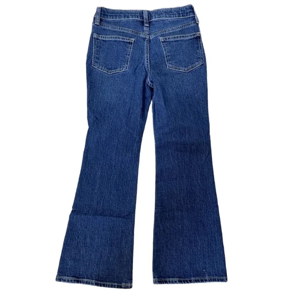 NWT OLD NAVY High Rise Flare Jeans Girls Sz 8 Stretch Dark Wash Denim